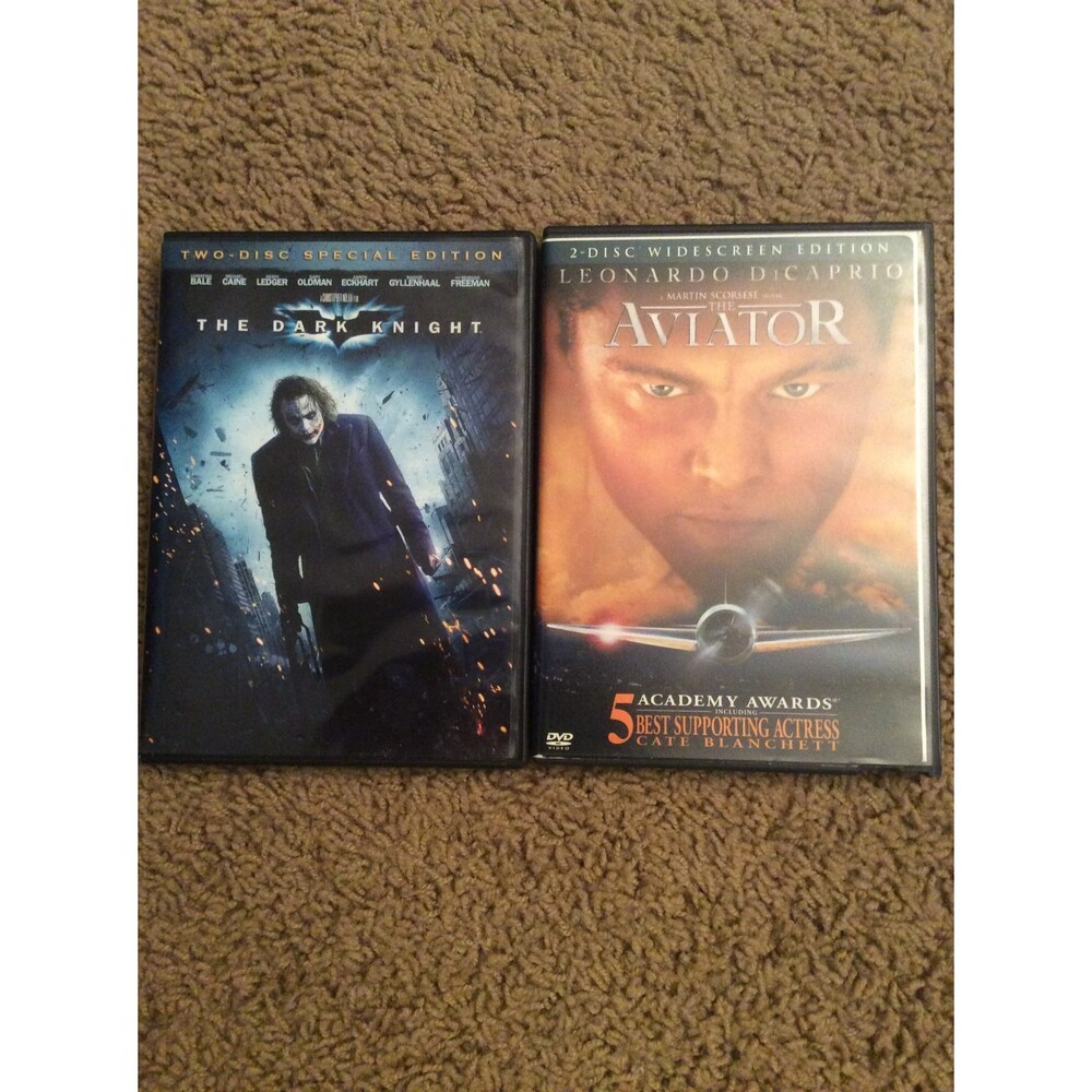 The Aviator and The Dark Knight DVD's B25